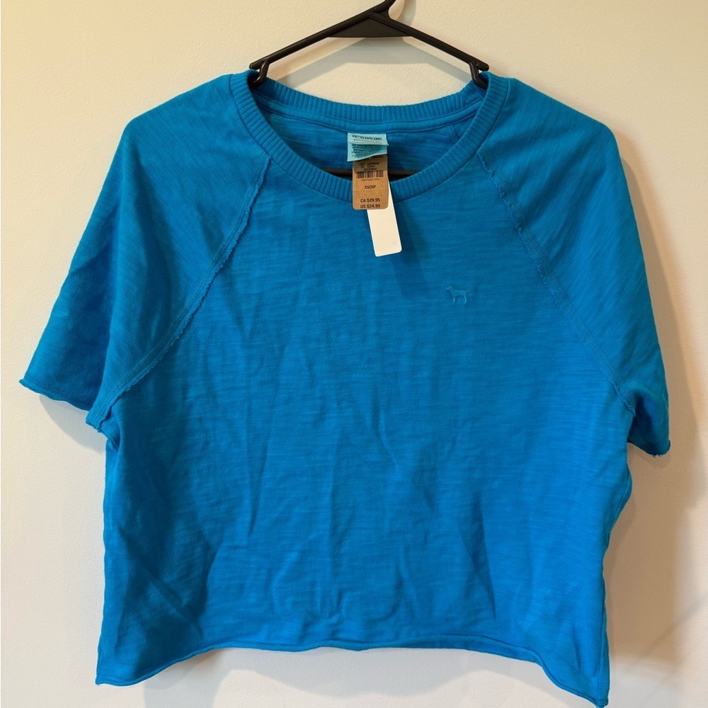PINK Victoria's Secret Vibrant Blue Short Sleeve Tee